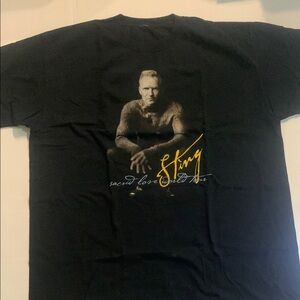 Sting 2004 World Tour Black Graphic T-Shirt